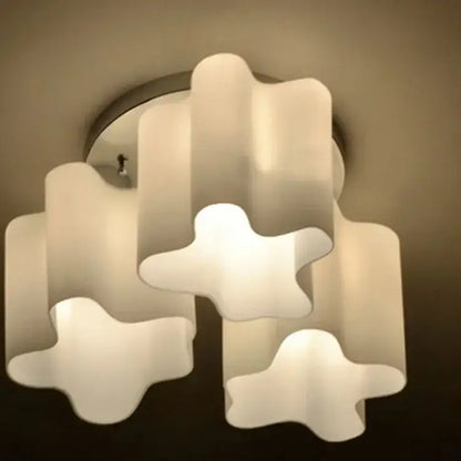Modern cloud glass led ceiling light for bedroom white & black