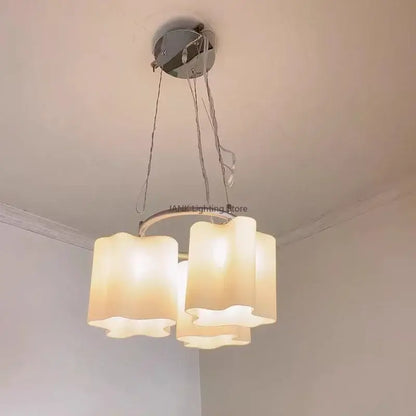Modern cloud glass led ceiling light for bedroom white & black