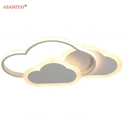 Modern cloud pink led ceiling light bedroom dimmable lighting