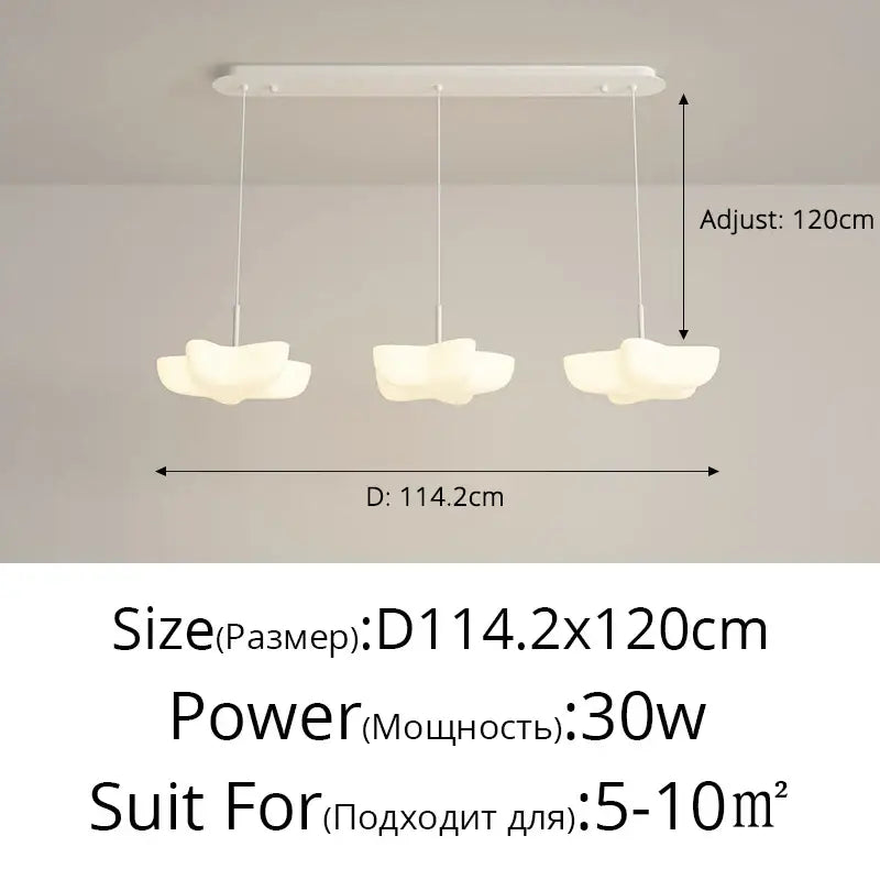 Modern cloud white floating pendant light dining room