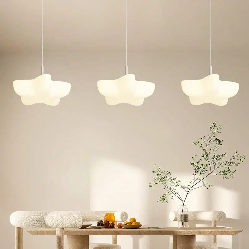 Modern cloud white floating pendant light dining room