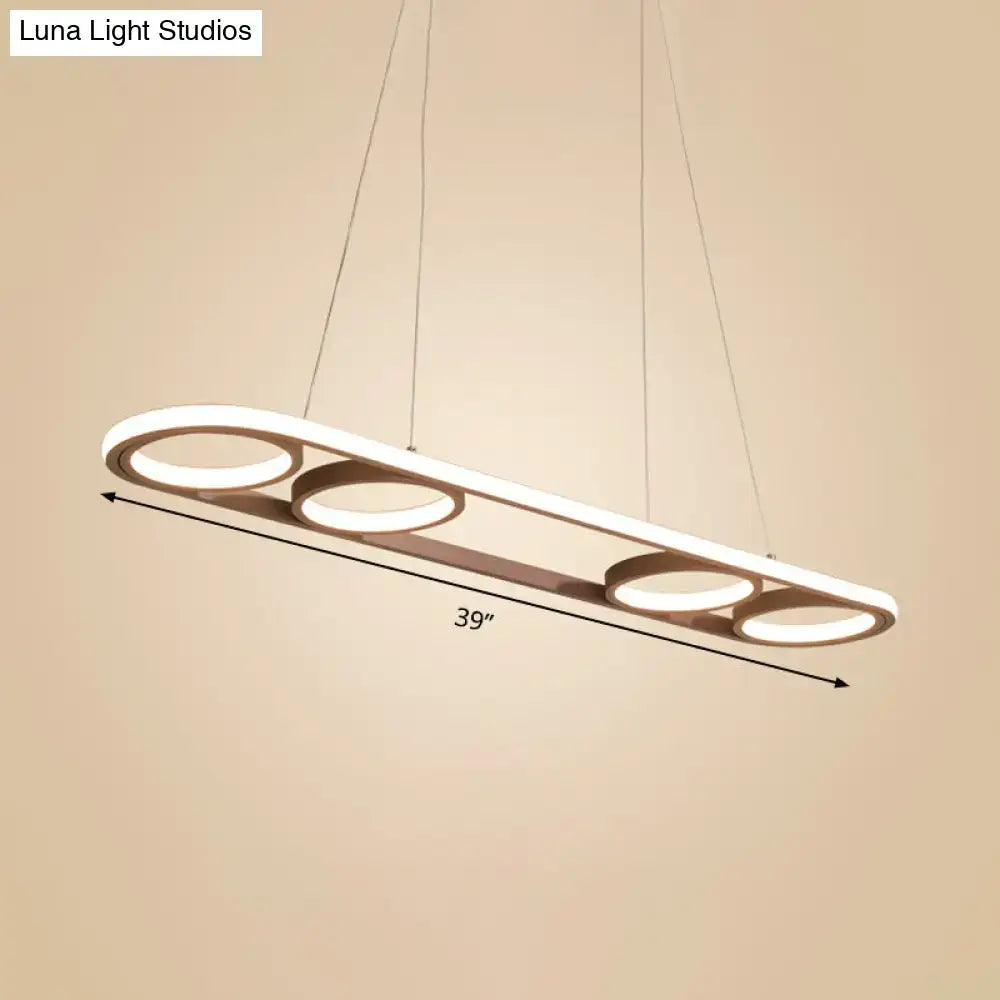 Modern coffee led ceiling pendant light kitchen metal island lighting