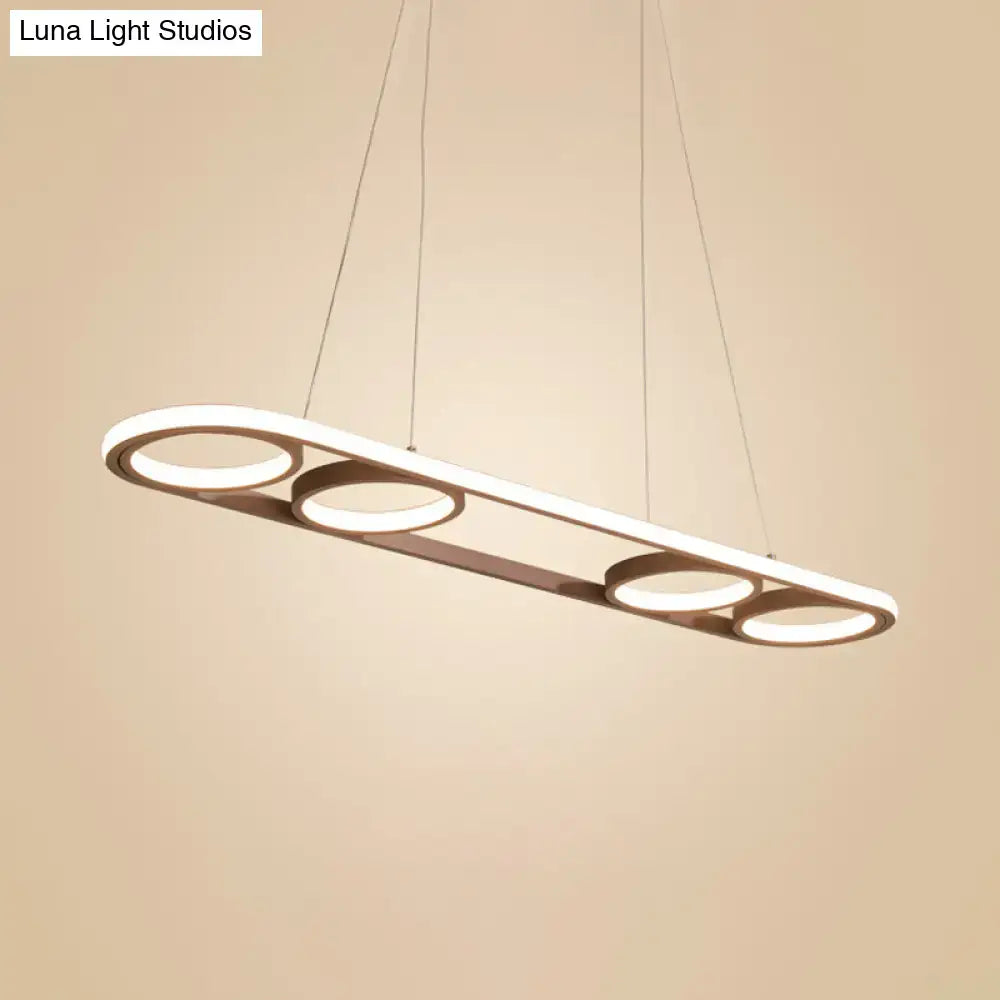 Modern coffee led ceiling pendant light kitchen metal island lighting
