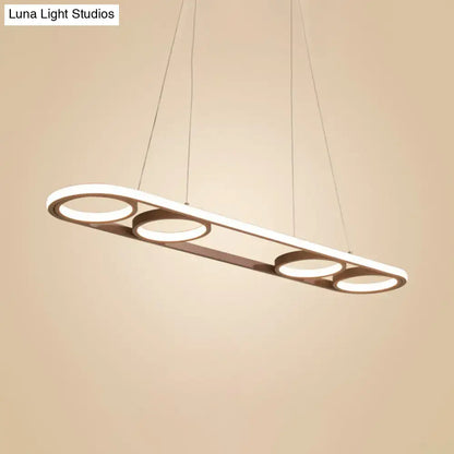 Modern coffee led ceiling pendant light kitchen metal island lighting