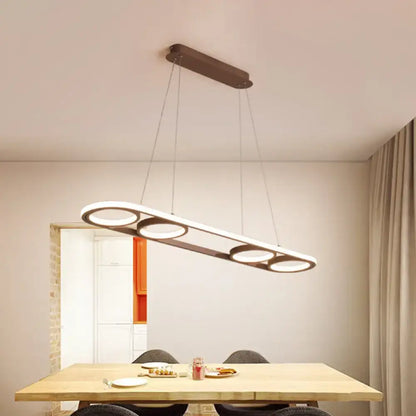 Modern coffee led ceiling pendant light kitchen metal island lighting