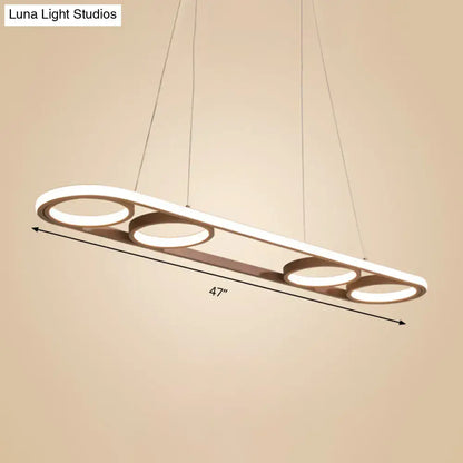 Modern coffee led ceiling pendant light kitchen metal island lighting