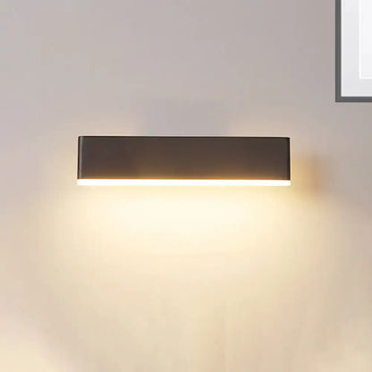 Modern coffee & white rectangular sconce – bedroom led wall lamp