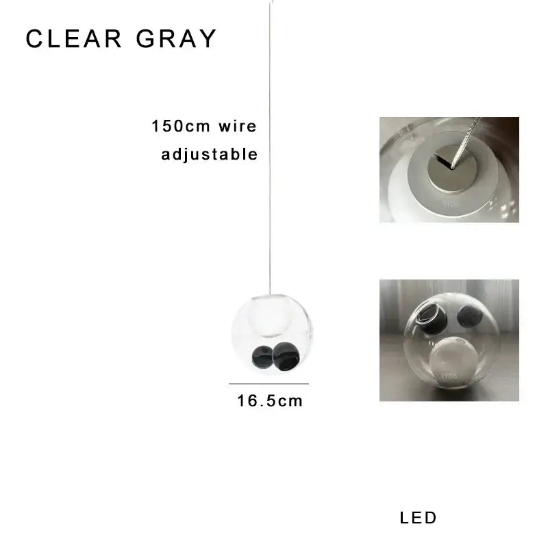 Modern colorful balls chandelier dining room glass pendant light