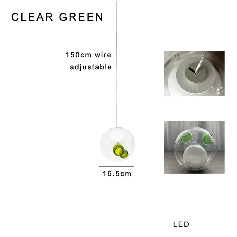 Modern colorful balls chandelier dining room glass pendant light