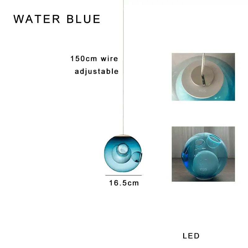 Modern colorful balls chandelier dining room glass pendant light