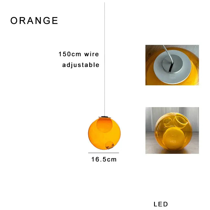 Modern colorful balls chandelier dining room glass pendant light