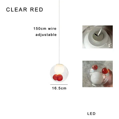 Modern colorful balls chandelier dining room glass pendant light