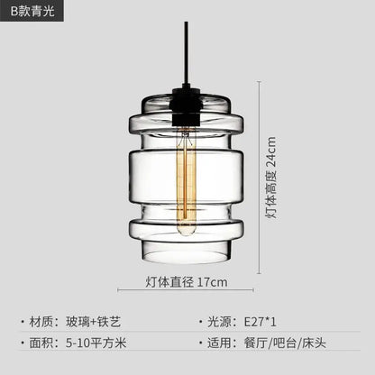 Modern colorful geometric glass pendant light kitchen lighting