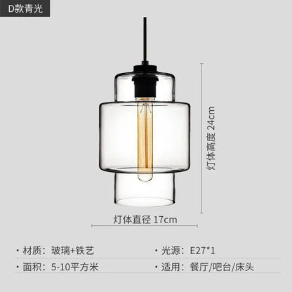 Modern colorful geometric glass pendant light kitchen lighting