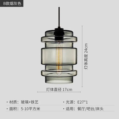 Modern colorful geometric glass pendant light kitchen lighting