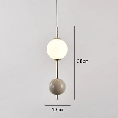 Modern colorful glass ball led pendant light for dining room