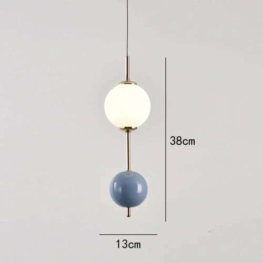 Modern colorful glass ball led pendant light for dining room