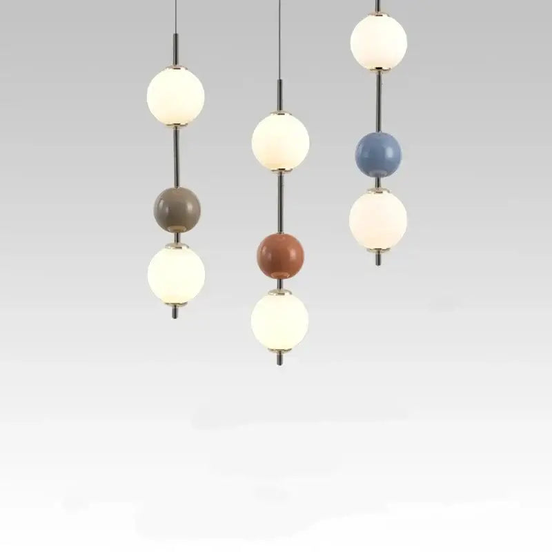 Modern colorful glass ball led pendant light for dining room