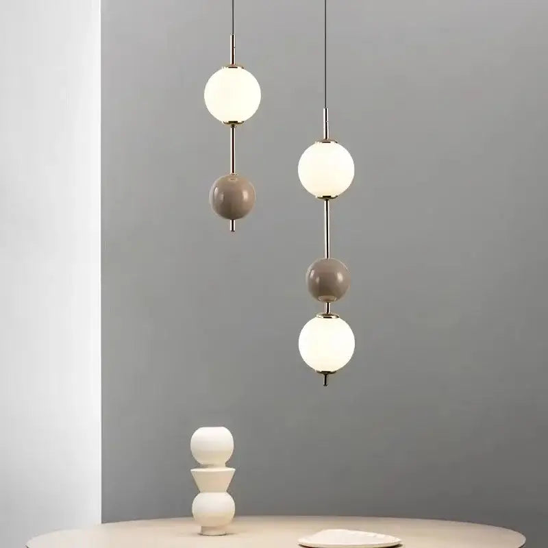 Modern colorful glass ball led pendant light for dining room