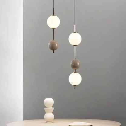 Modern colorful glass ball led pendant light for dining room