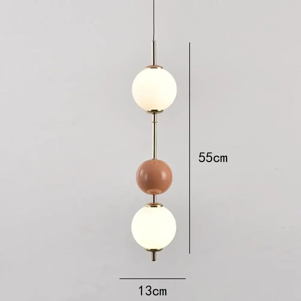 Modern colorful glass ball led pendant light for dining room