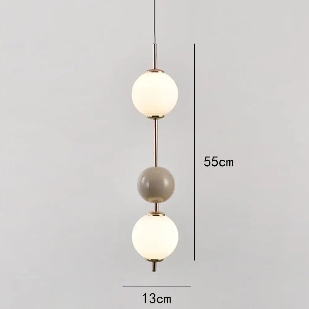 Modern colorful glass ball led pendant light for dining room