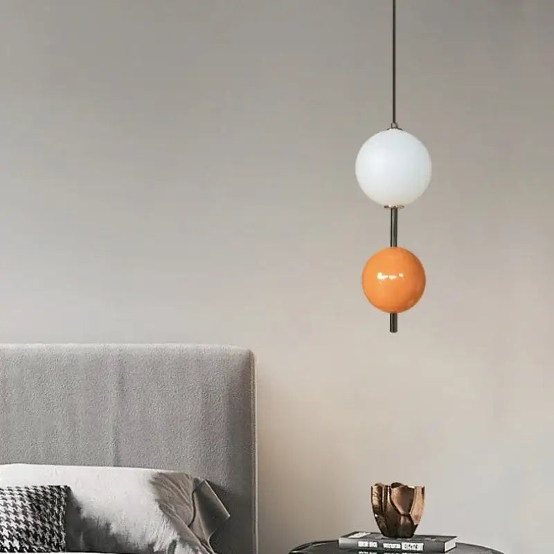 Modern colorful glass ball led pendant light for dining room