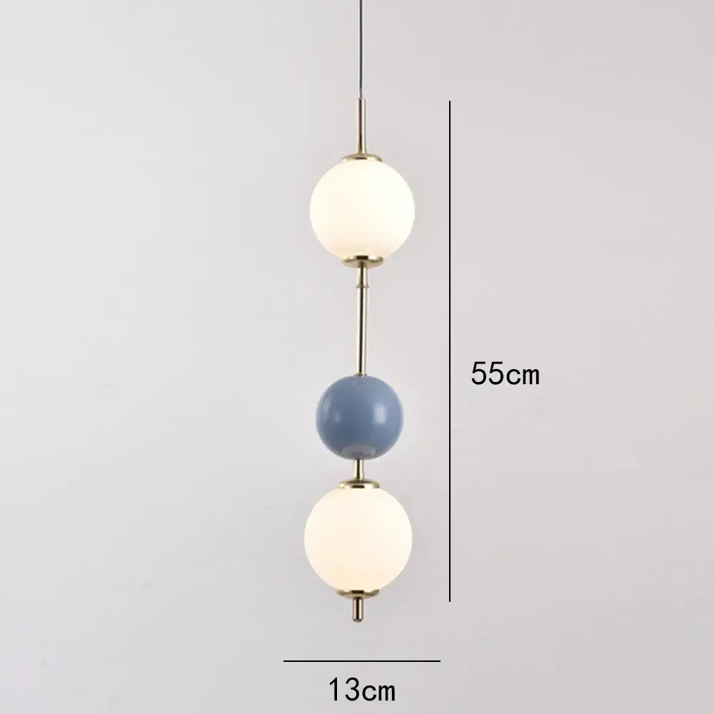 Modern colorful glass ball led pendant light for dining room