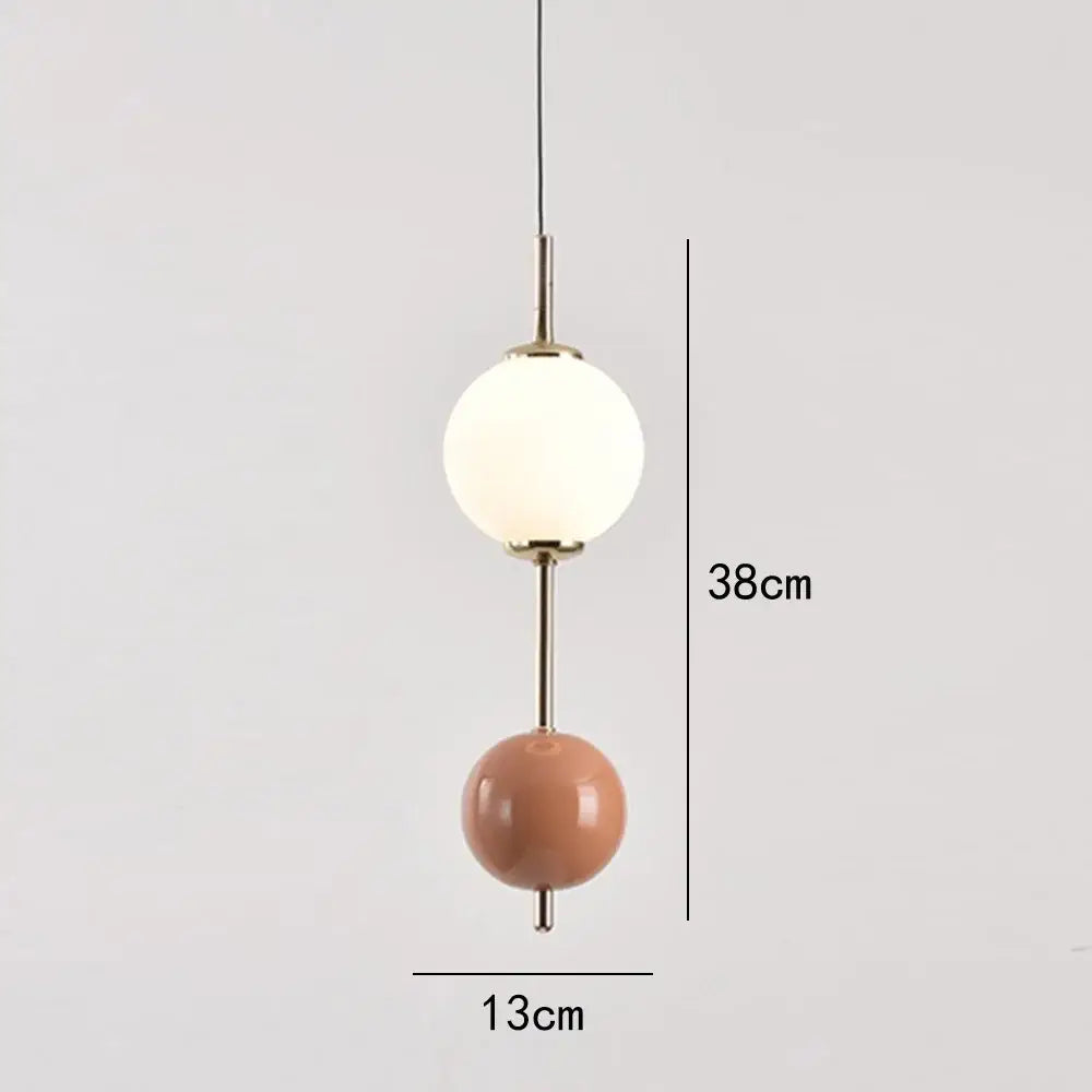 Modern colorful glass ball led pendant light for dining room