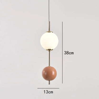 Modern colorful glass ball led pendant light for dining room