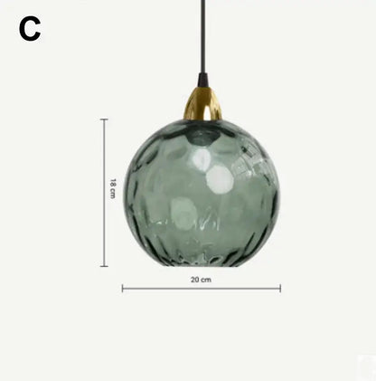 Modern colorful glass ball lustre pendant lights for kitchens