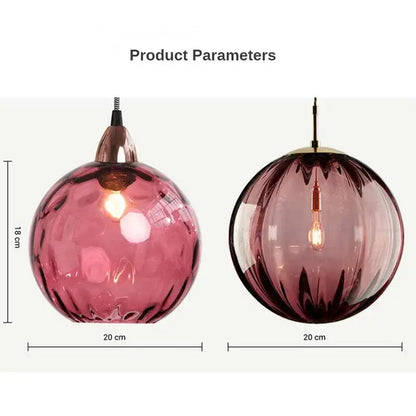 Modern colorful glass ball lustre pendant lights for kitchens
