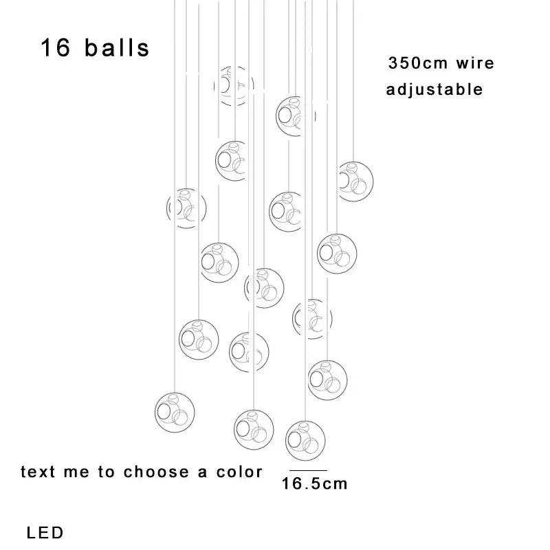 Modern colorful glass ball pendant light for dining room