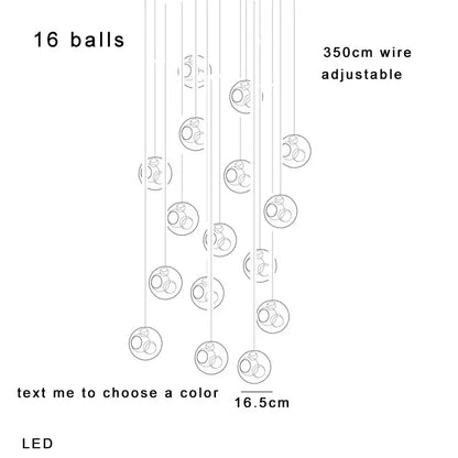 Modern colorful glass ball pendant light for dining room