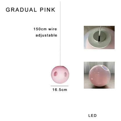Modern colorful glass ball pendant light for dining room