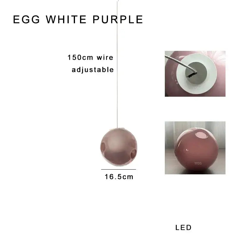 Modern colorful glass ball pendant light for dining room
