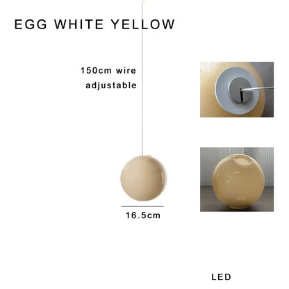 Modern colorful glass ball pendant light for dining room