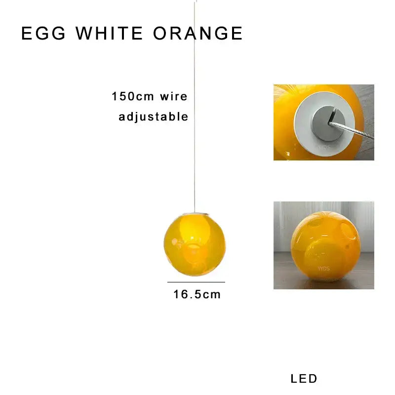 Modern colorful glass ball pendant light for dining room