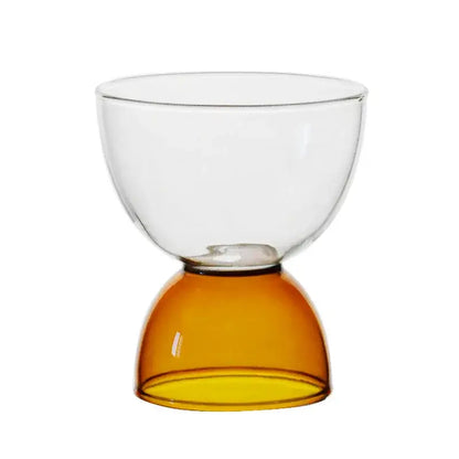 Modern colorful glass dessert ice cream cup set dining room glassware