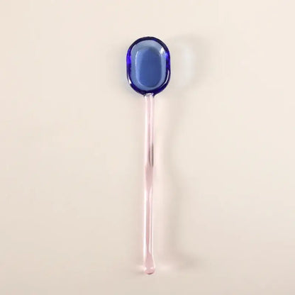 Modern colorful glass dessert spoon set dining room kitchenware