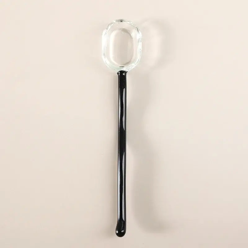 Modern colorful glass dessert spoon set dining room kitchenware