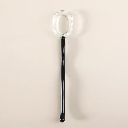 Modern colorful glass dessert spoon set dining room kitchenware