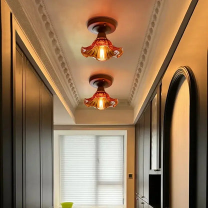 Modern colorful glass led ceiling lamp living room light fixture
