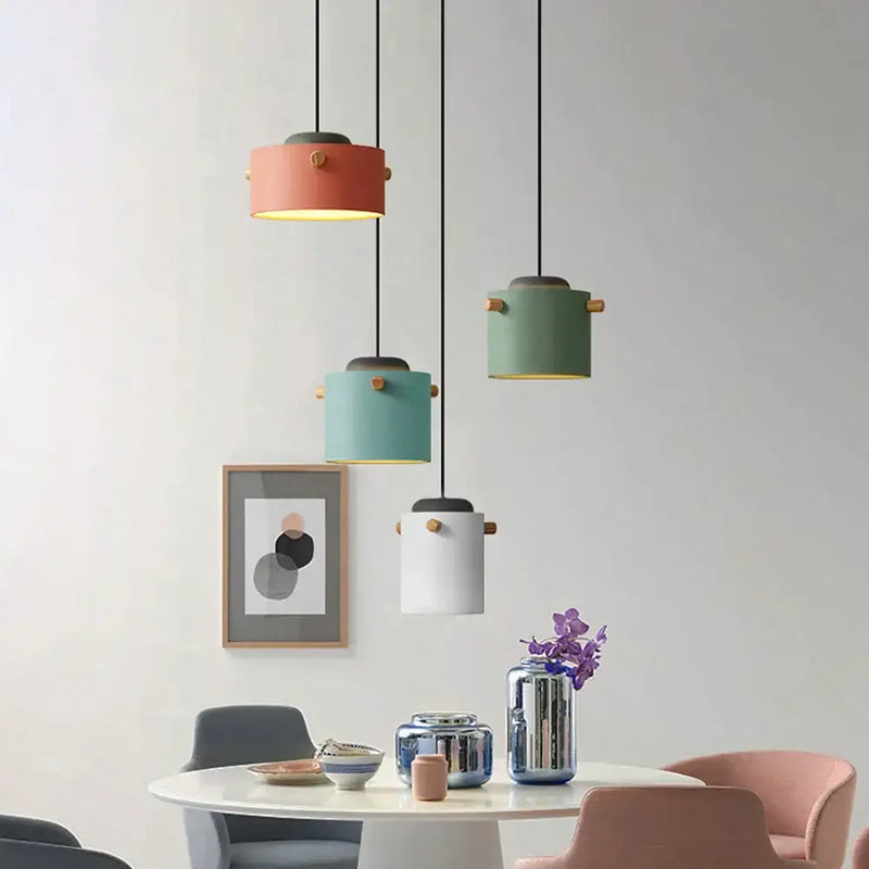 Modern colorful led pendant lights for dining room