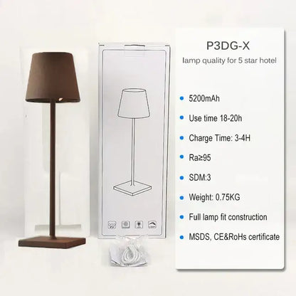 Modern colorful rechargeable table lamp for dining room