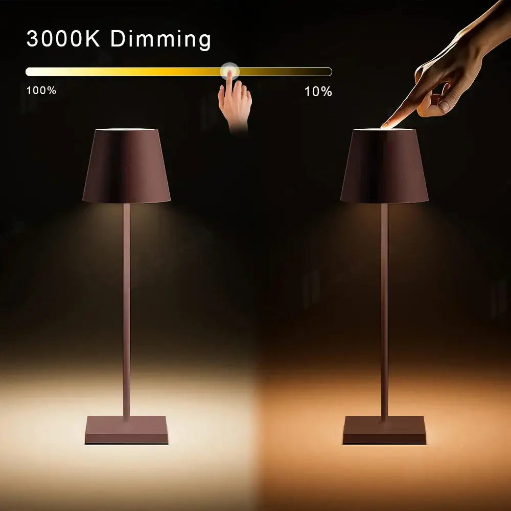 Modern colorful rechargeable table lamp for dining room