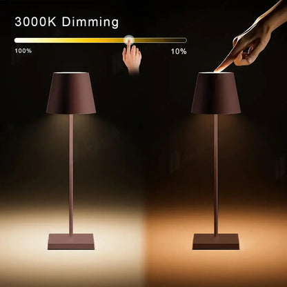 Modern colorful rechargeable table lamp for dining room