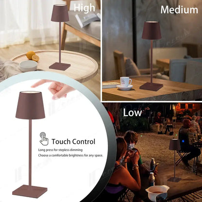 Modern colorful rechargeable table lamp for dining room