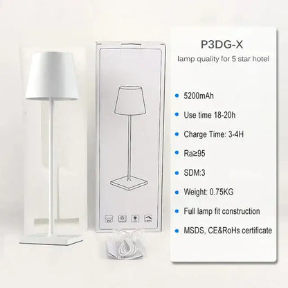 Modern colorful rechargeable table lamp for dining room