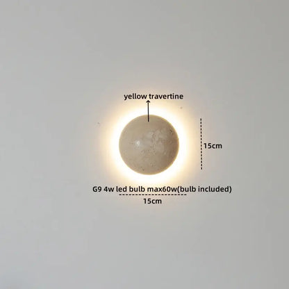 Modern concrete and wood led wall sconce bedroom light
